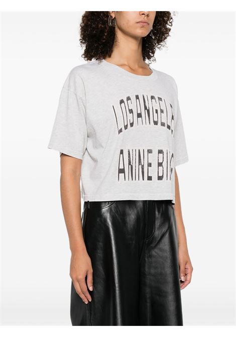 t-shirt johnny cropped donna grigia ANINE BING | A-08-11449GRY1